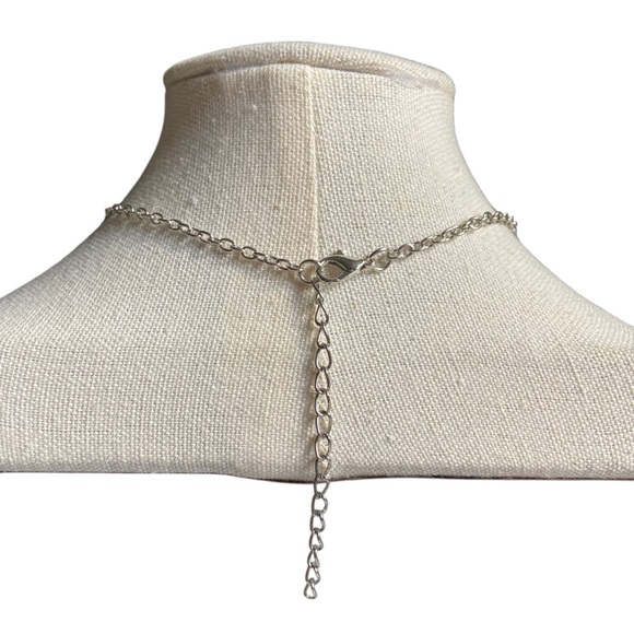 🍭5 for $20🍭 Southwest Rodeo Style Faux Turquoise Silver Bar Necklace CC - Picture 4 of 5